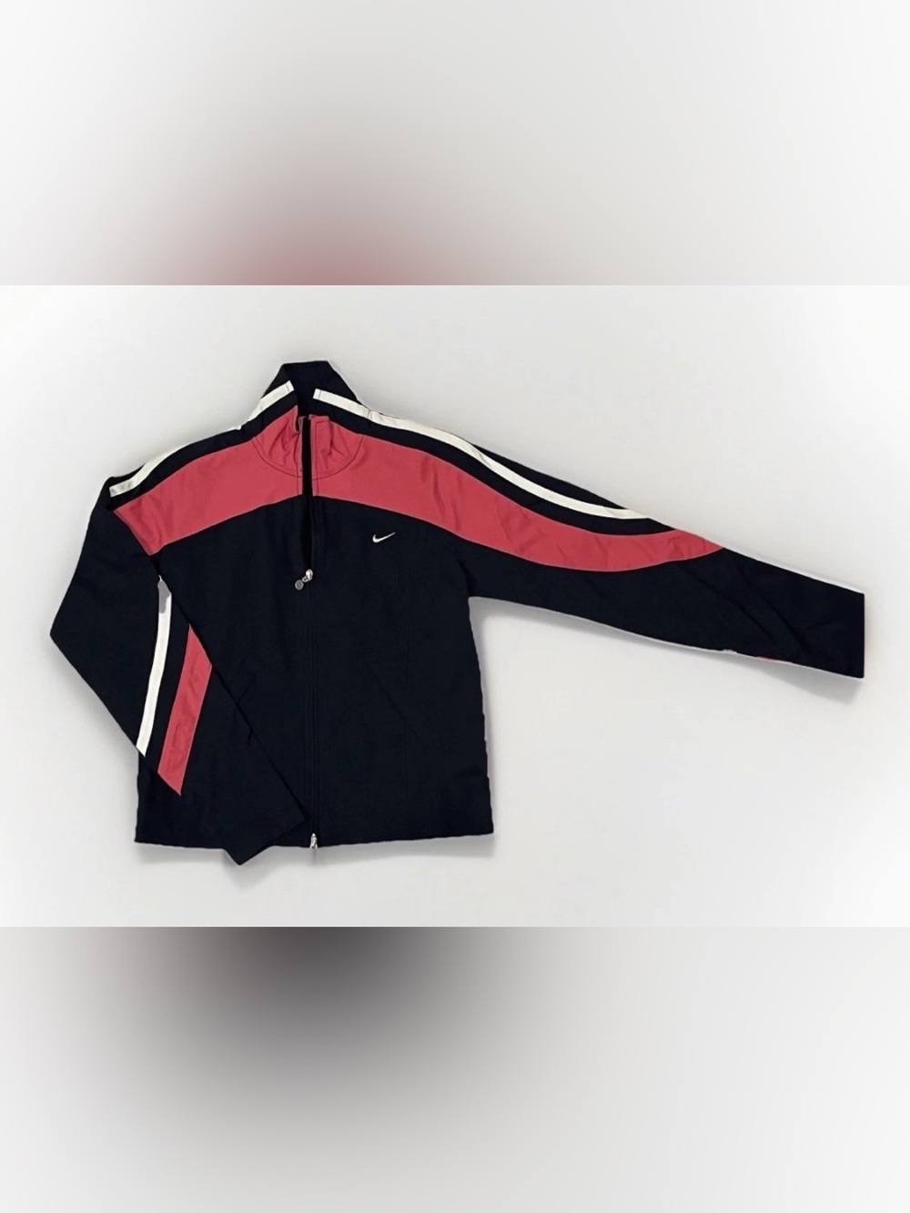 Nike Vintage Small, Black & Pink Zip Up Windbreaker